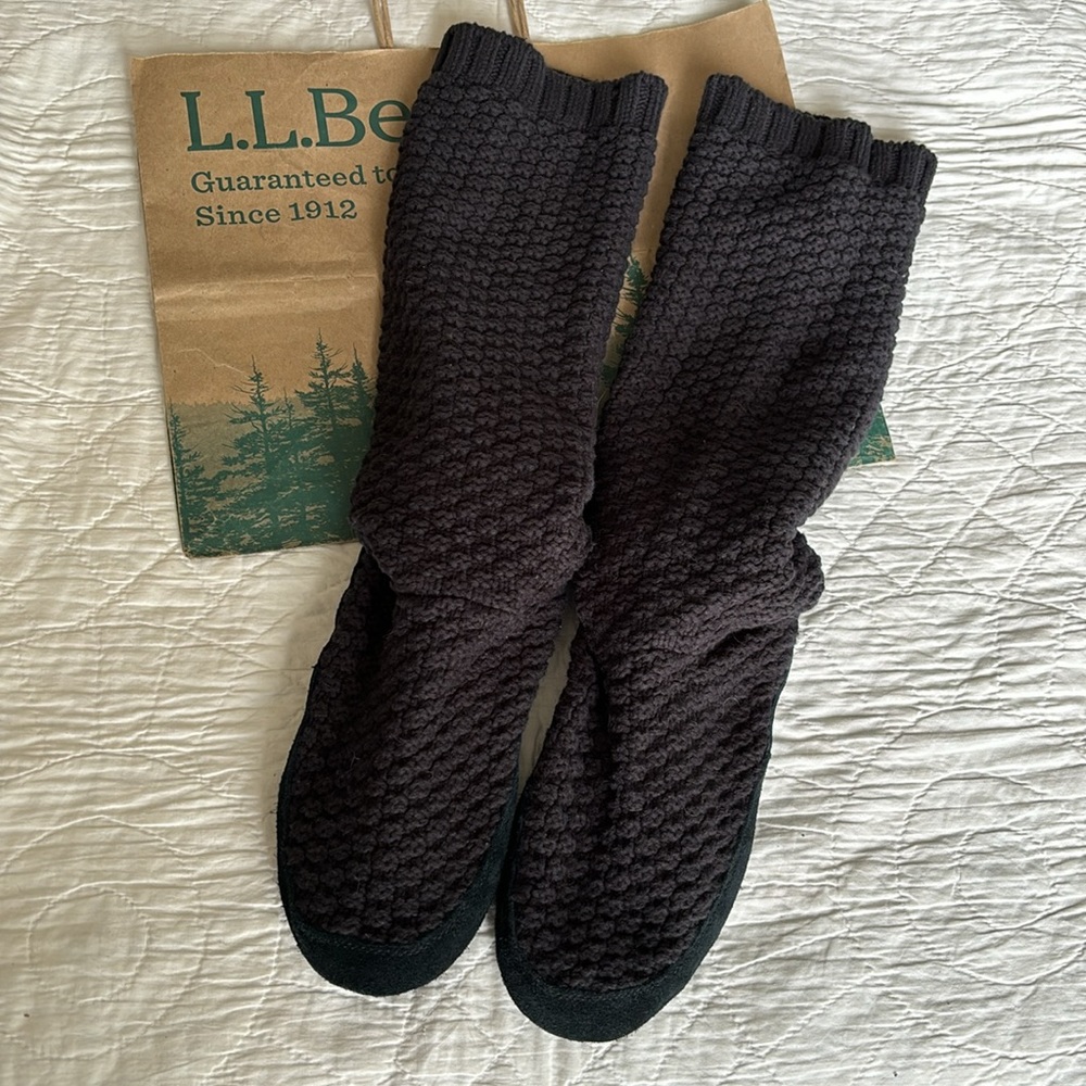LL Bean Slipper Socks Mocs - Picture 7 of 12